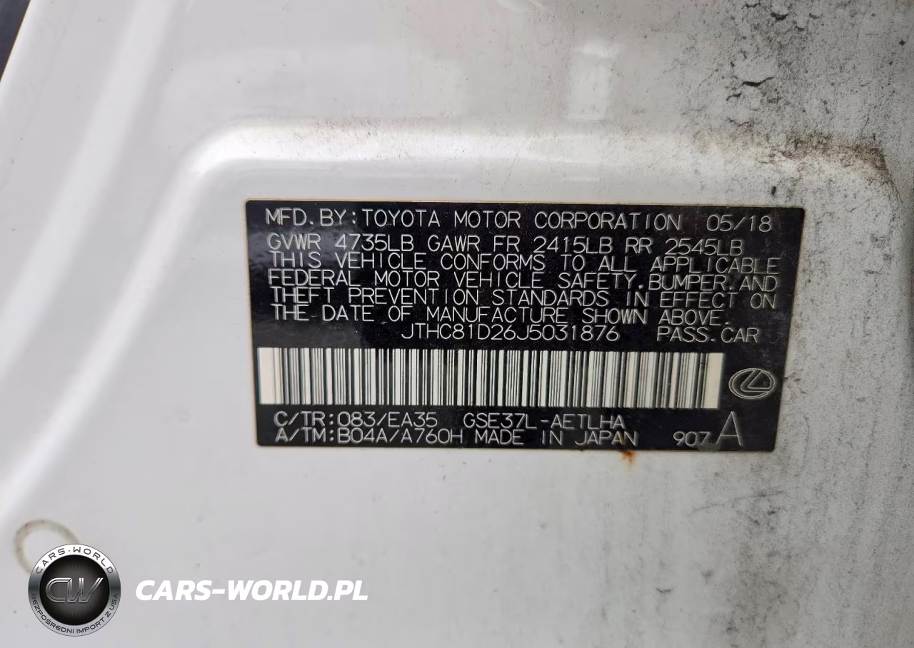 2018 Lexus Is 300 VIN:JTHC81D26J5031876 - 12