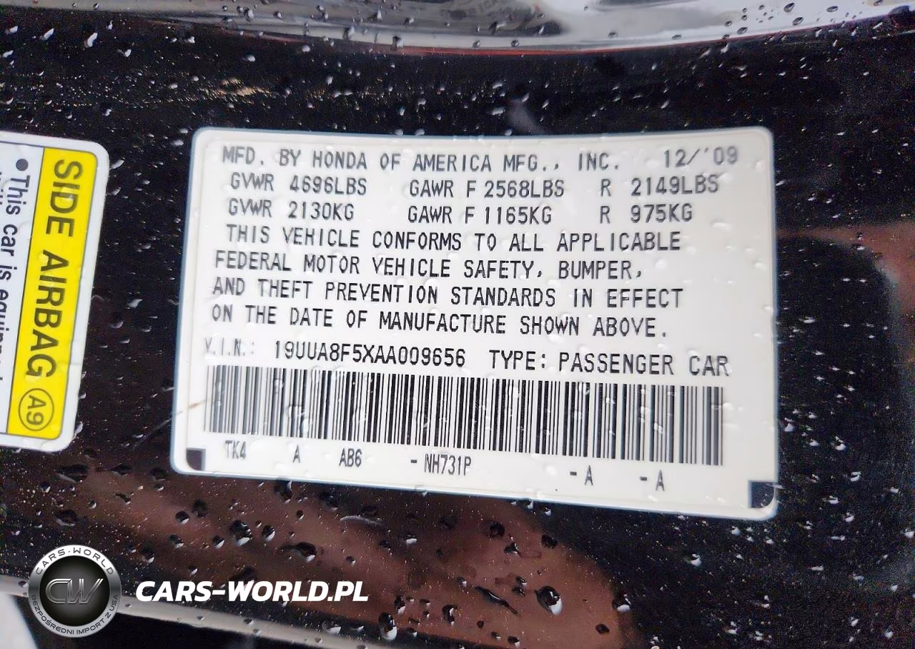 2010 Acura Tl VIN:19UUA8F5XAA009656 - 12
