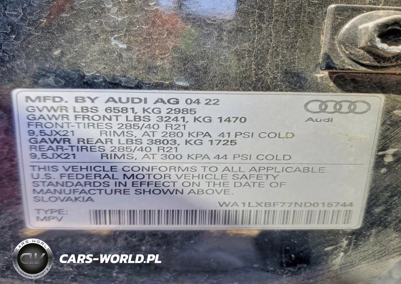 2022 Audi Q7 Premium Plus VIN:WA1LXBF77ND015744 - 14
