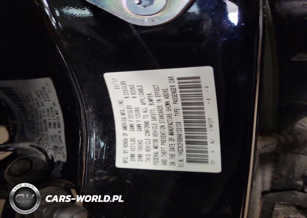 2017 Honda Accord Exl VIN:1HGCR2F98HA135108 - 12