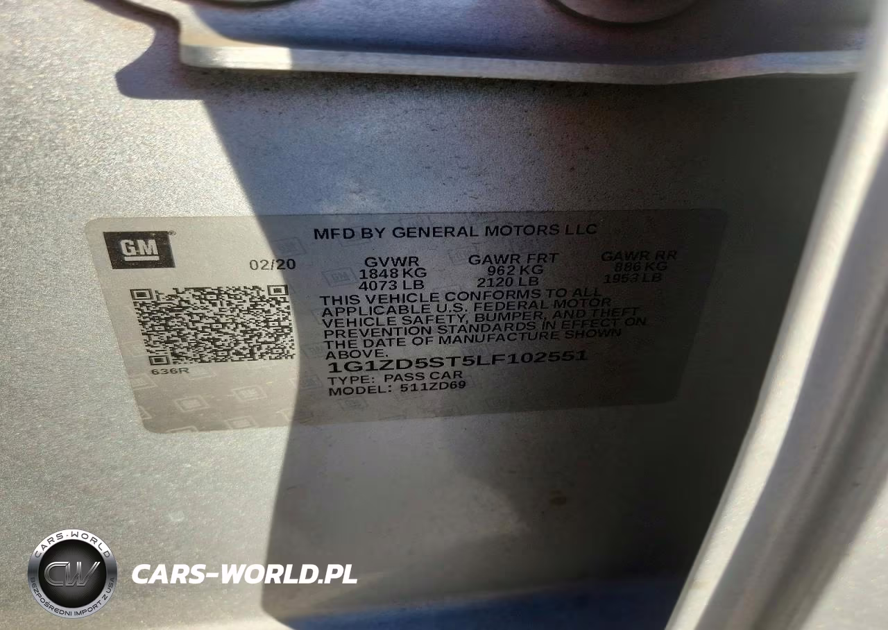 2020 Chevrolet Malibu Lt VIN:1G1ZD5ST5LF102551 - 12