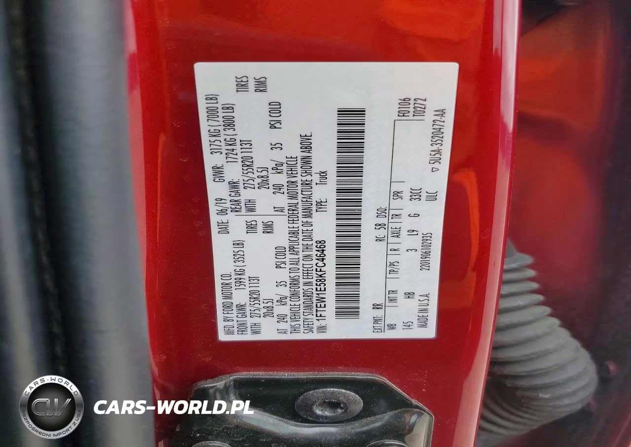 2019 Ford F-150 Lariat VIN:1FTEW1E58KFC46468 - 12