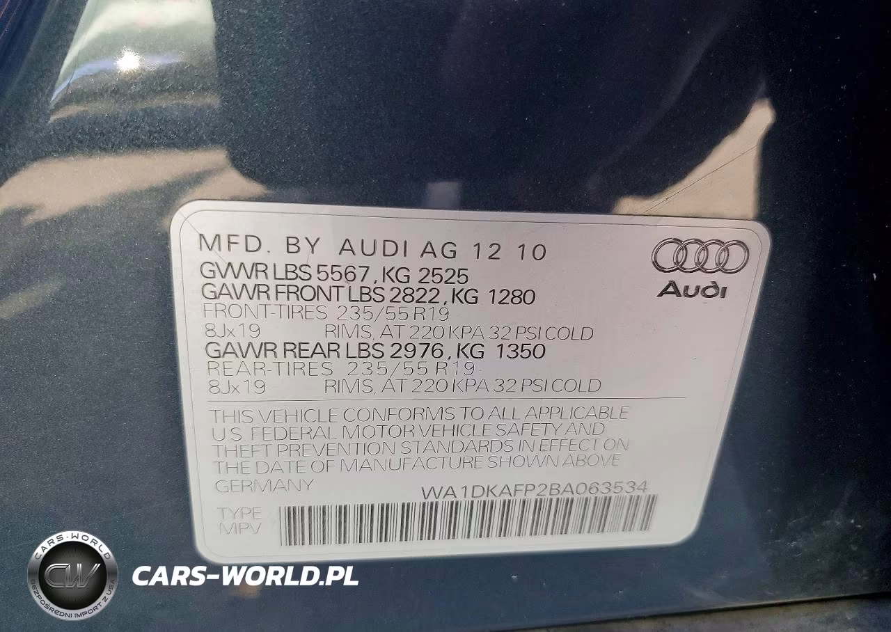 2011 Audi Q5 Premium Plus VIN:WA1DKAFP2BA063534 - 13