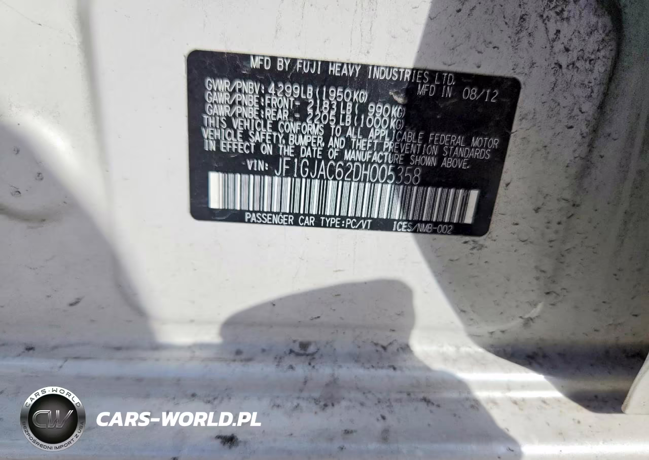 2013 Subaru Impreza Premium VIN:JF1GJAC62DH005358 - 12