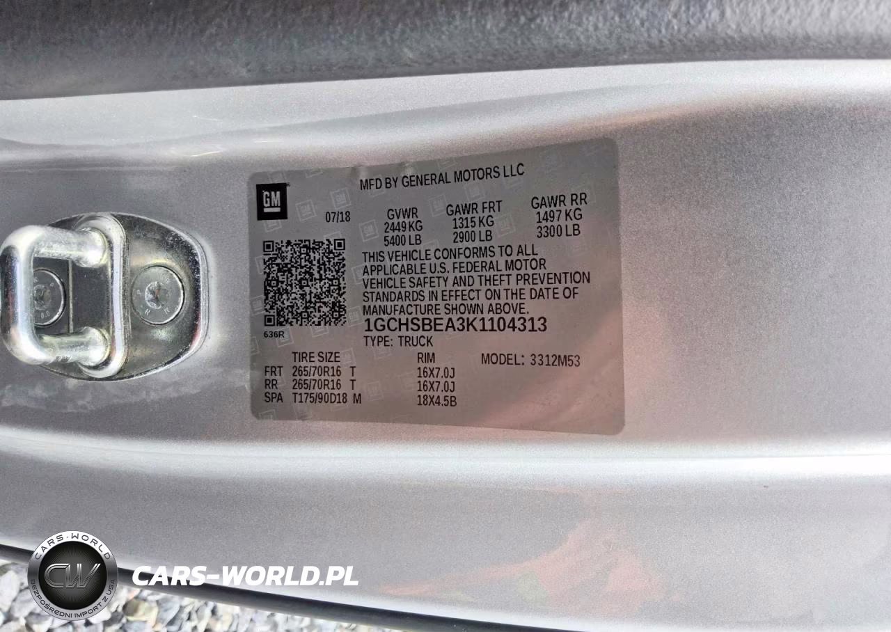 2019 Chevrolet Colorado VIN:1GCHSBEA3K1104313 - 12