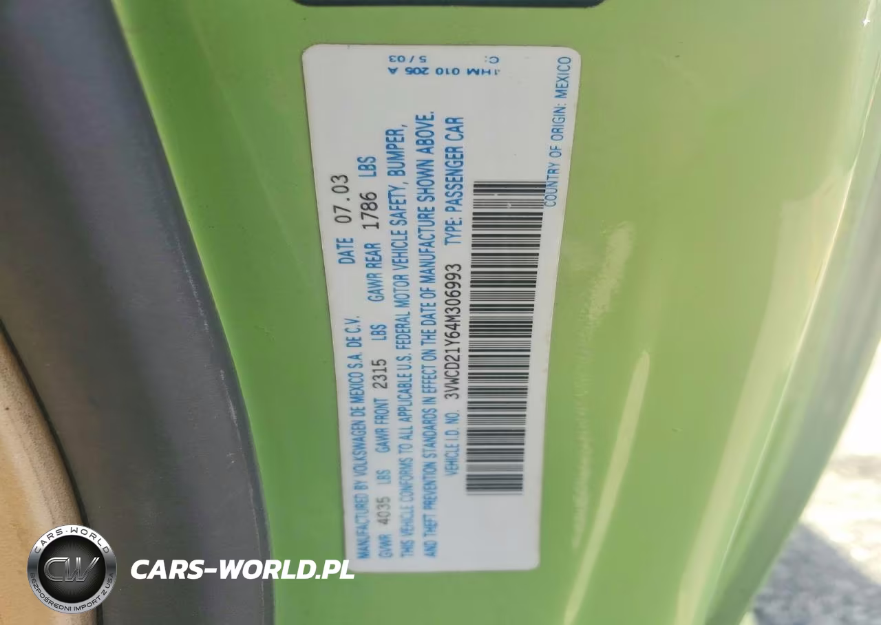 2004 Volkswagen New Beetle Gls VIN:3VWCD21Y64M306993 - 12