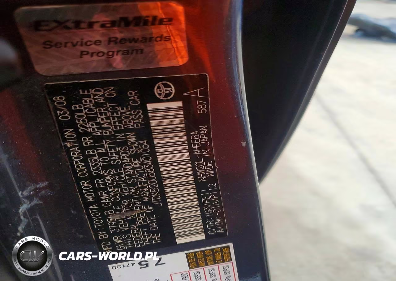 2008 Toyota Prius Base VIN:JTDKB20U583401054 - 12
