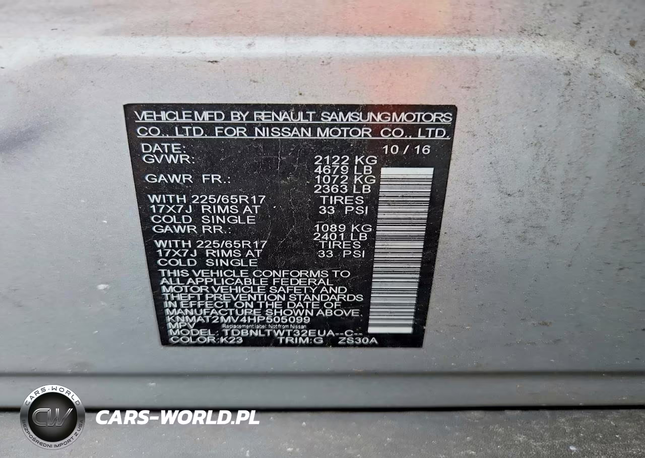 2017 Nissan Rogue Sv VIN:KNMAT2MV4HP505099 - 13