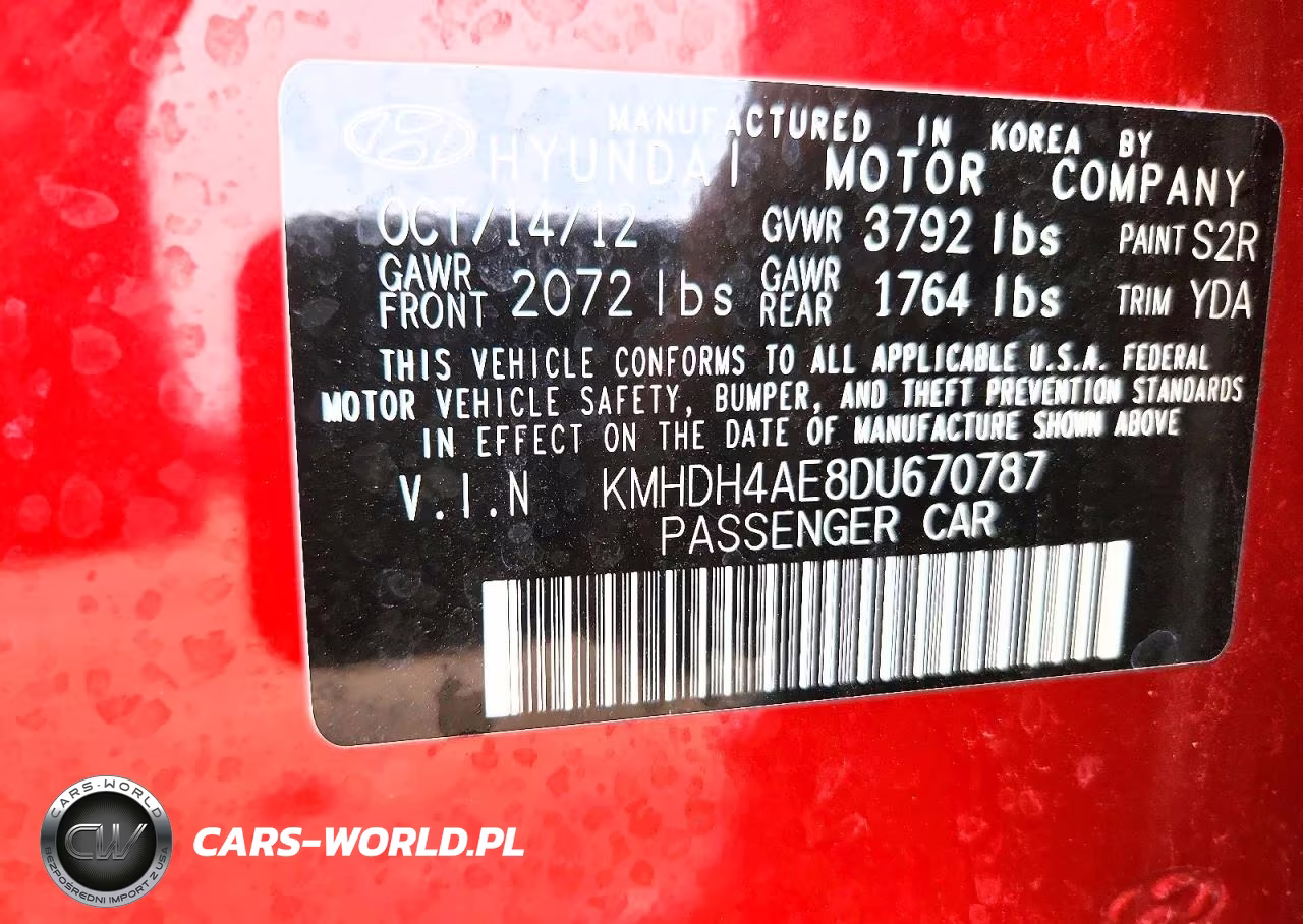 2013 Hyundai Elantra Limited VIN:KMHDH4AE8DU670787 - 13