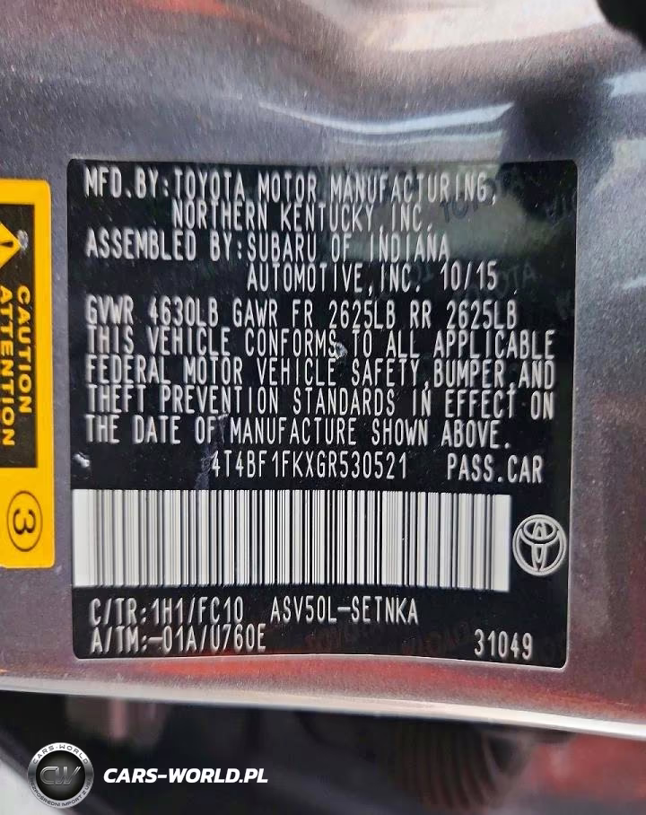 2016 Toyota Camry Le VIN:4T4BF1FKXGR530521 - 13