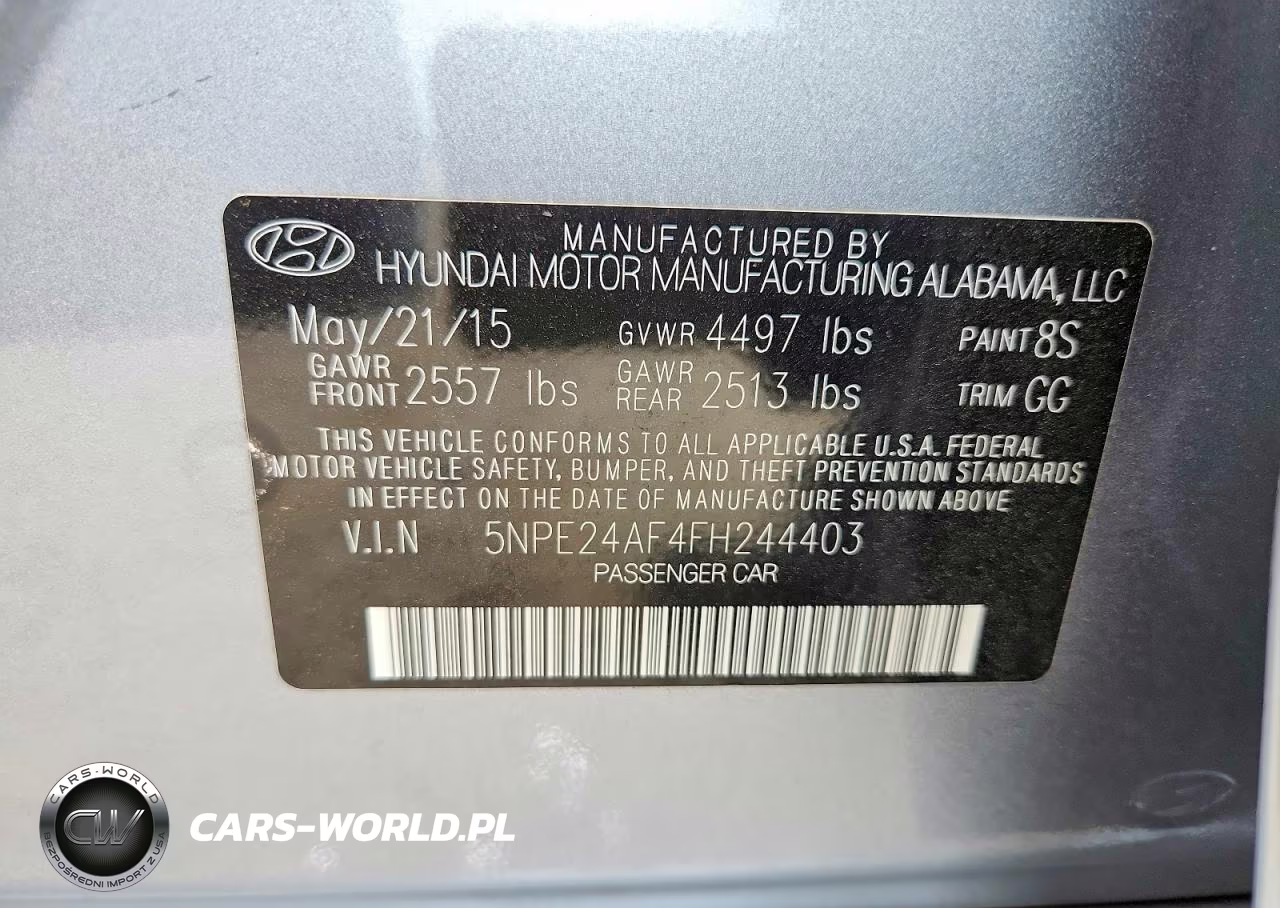 2015 Hyundai Sonata Se VIN:5NPE24AF4FH244403 - 12