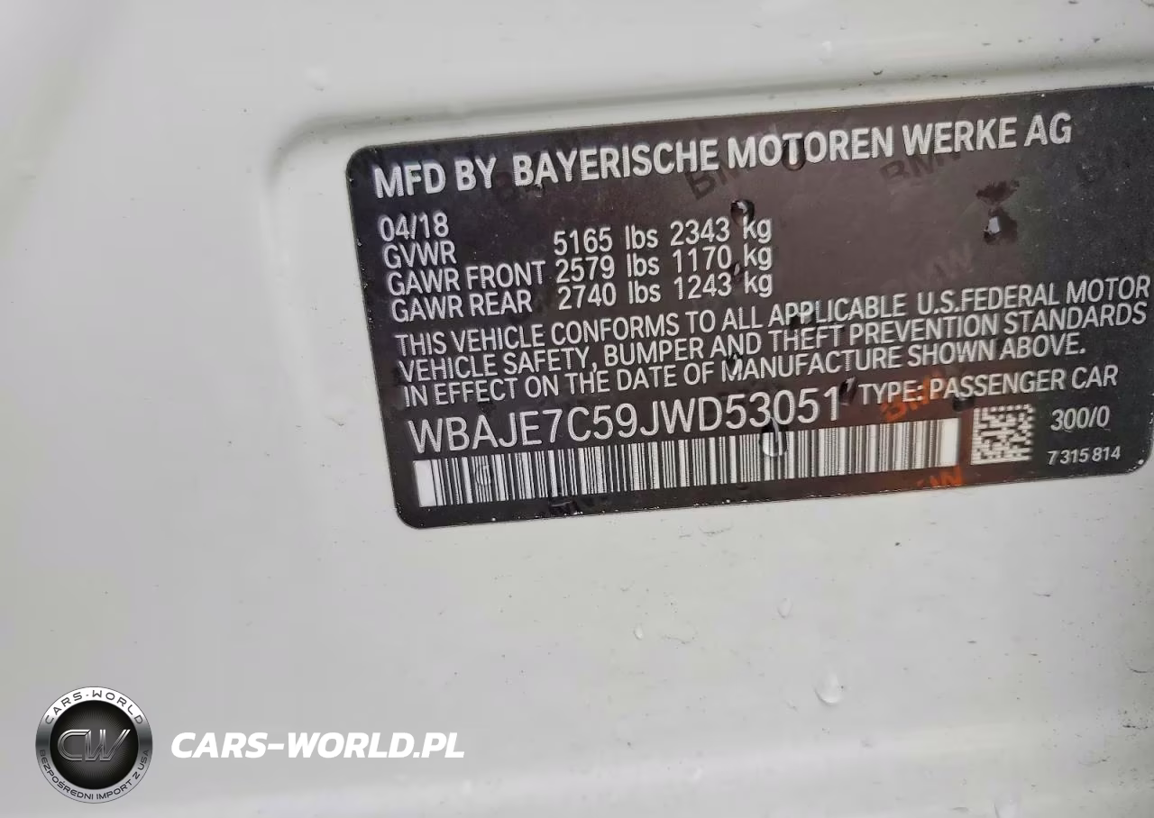 2018 BMW 540 Xi VIN:WBAJE7C59JWD53051 - 12