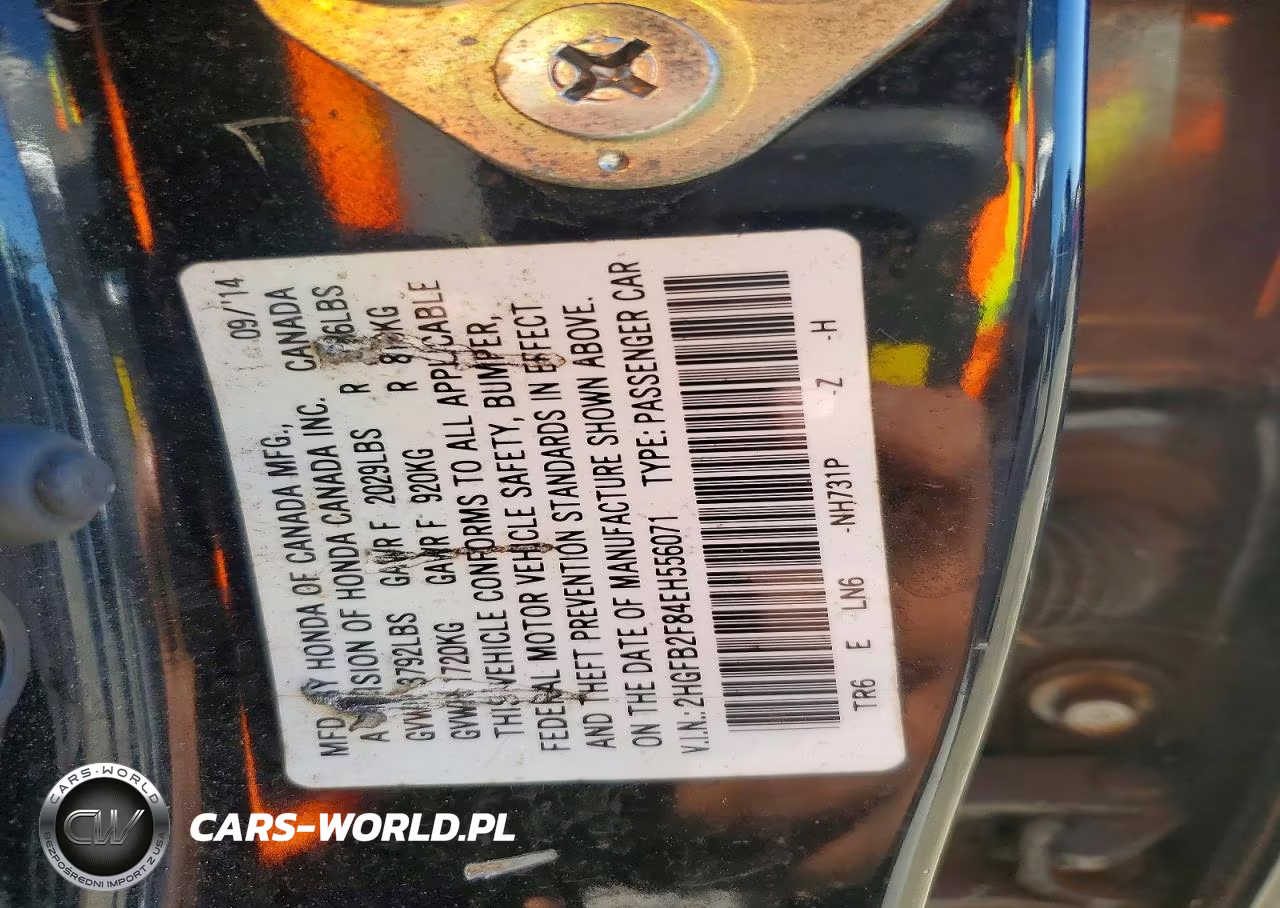 2014 Honda Civic Ex VIN:2HGFB2F84EH556071 - 12