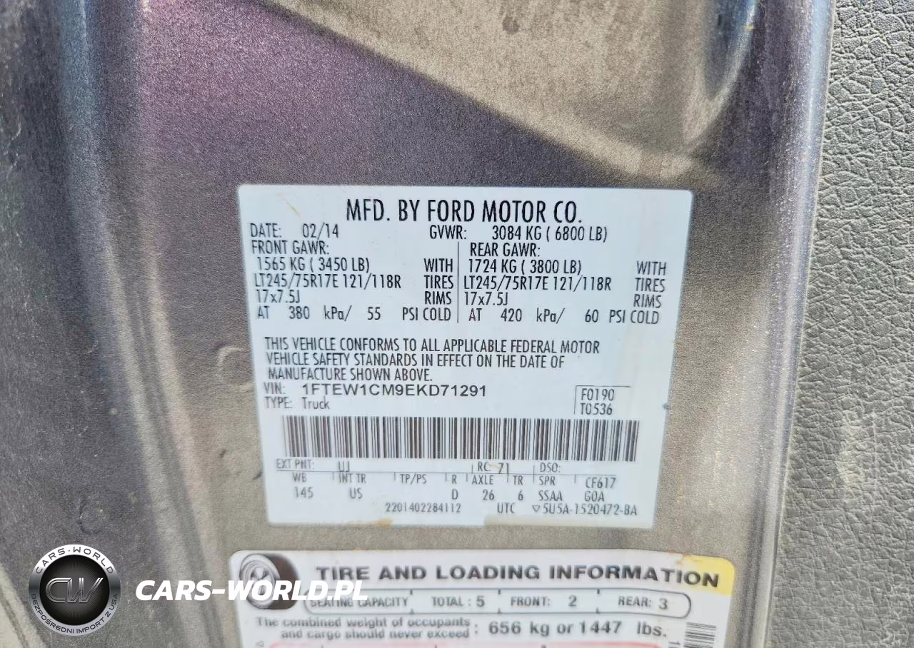 2014 Ford F150 Supercrew VIN:1FTEW1CM9EKD71291 - 12