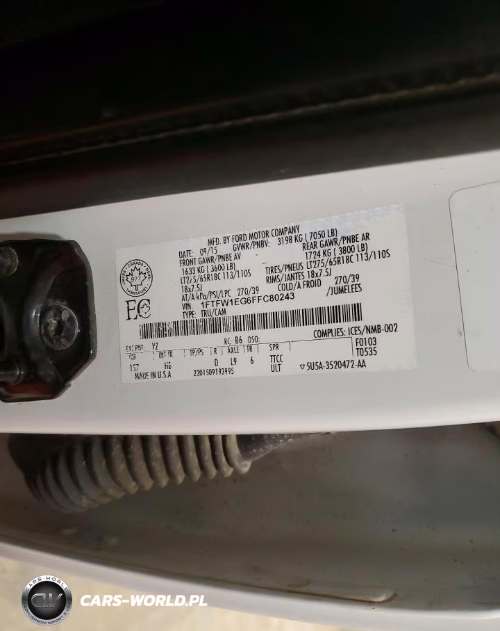 2015 Ford F150 Supercrew VIN:1FTFW1EG6FFC80243 - 13