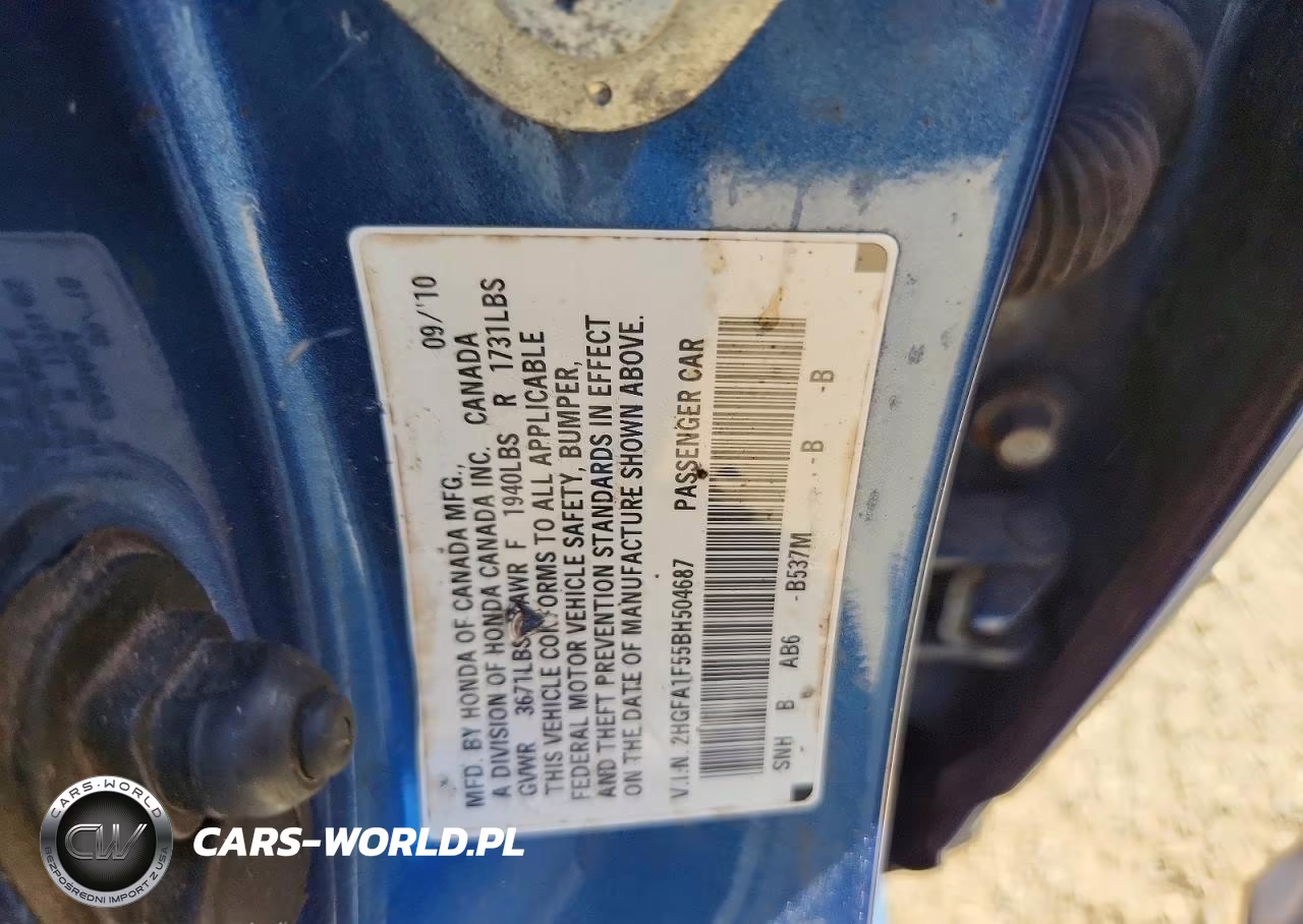 2011 Honda Civic Lx VIN:2HGFA1F55BH504687 - 12