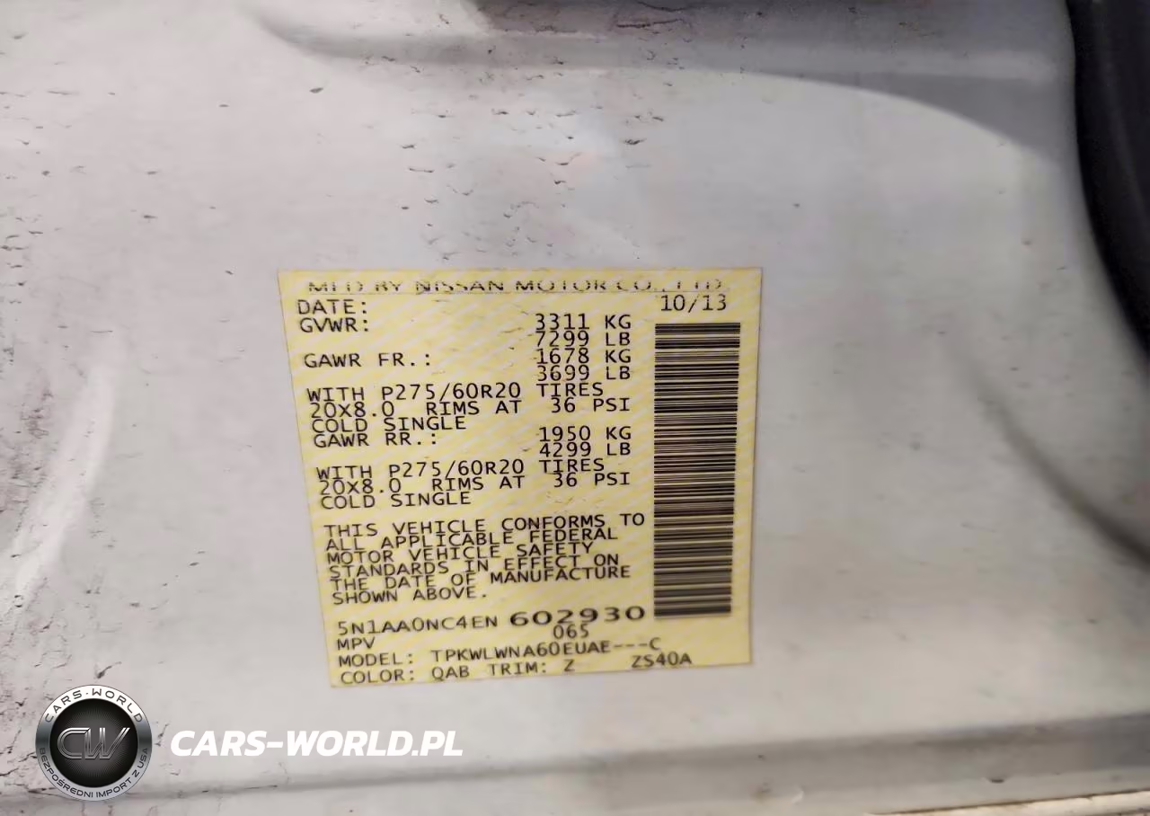 2014 Nissan Armada Sv VIN:5N1AA0NC4EN602930 - 14