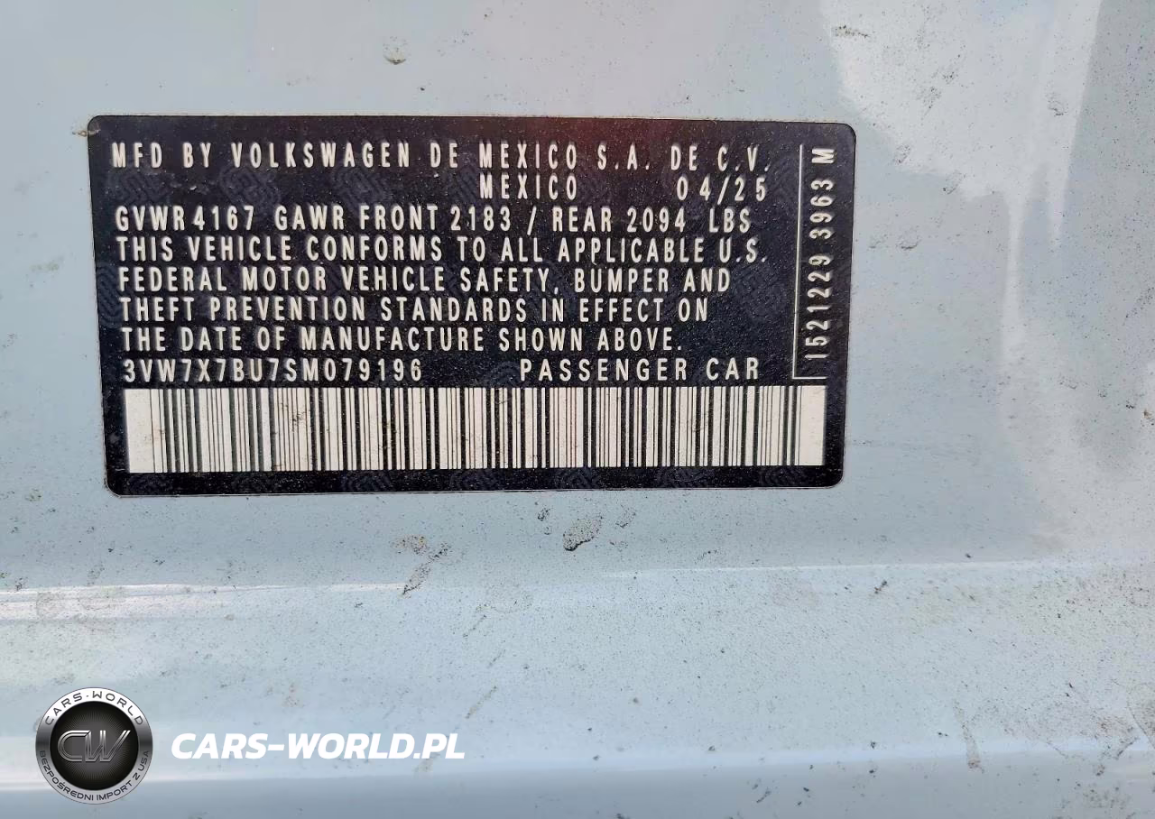 2025 Volkswagen Jetta Se VIN:3VW7X7BU7SM079196 - 13