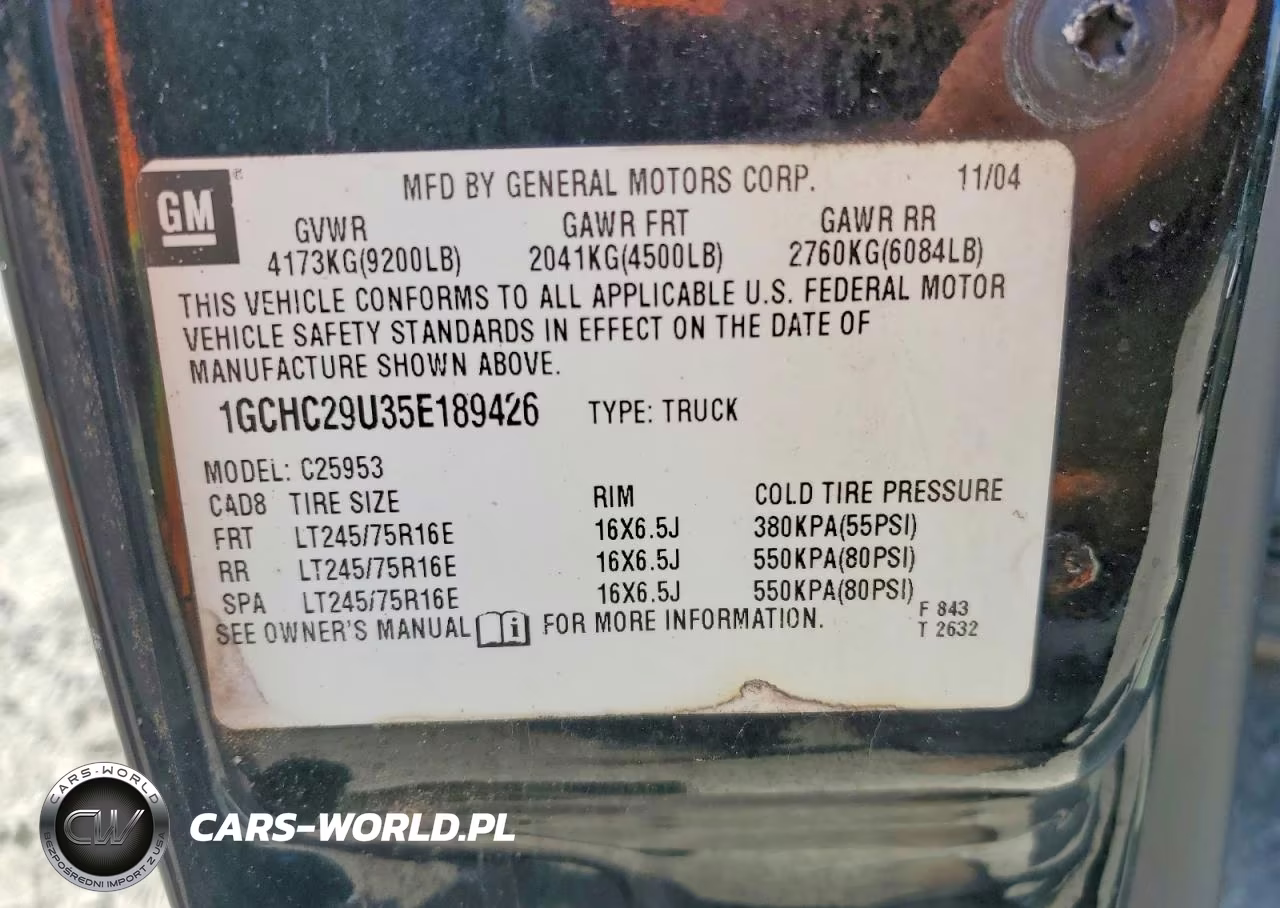 2005 Chevrolet Silverado C2500 Heavy Duty VIN:1GCHC29U35E189426 - 12