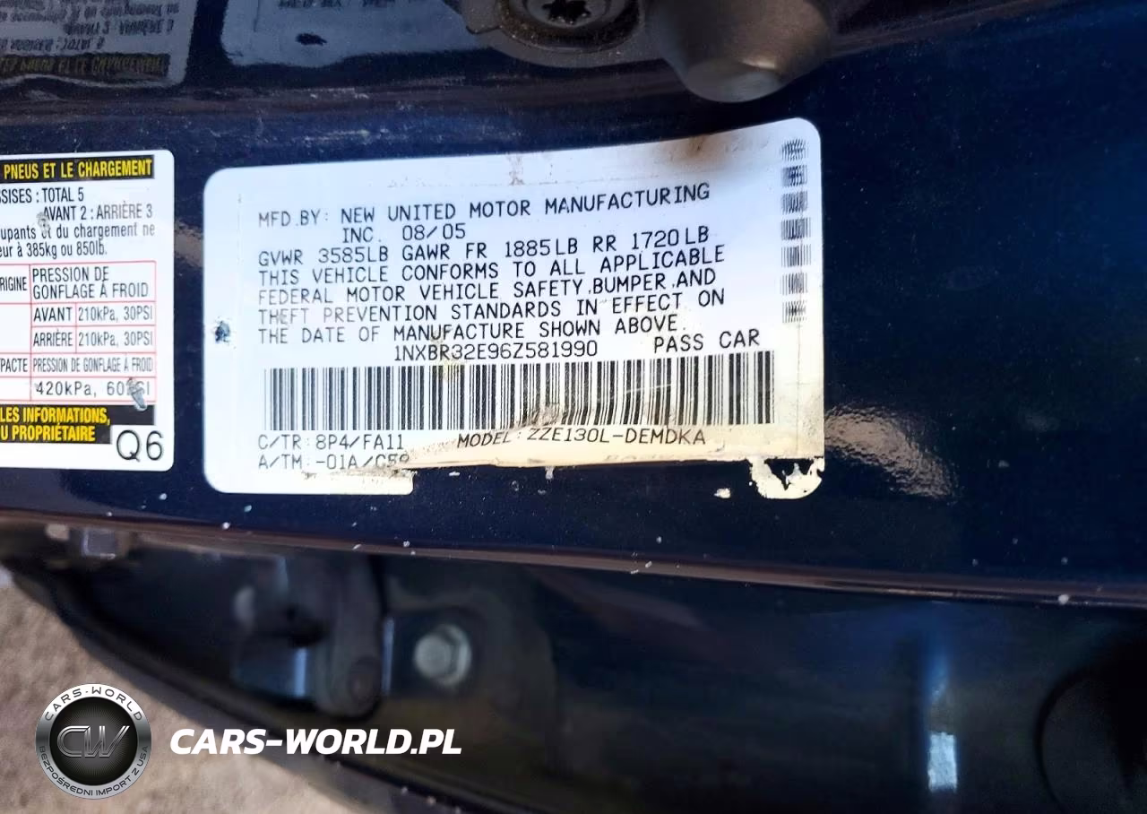 2006 Toyota Corolla Ce VIN:1NXBR32E96Z581990 - 12
