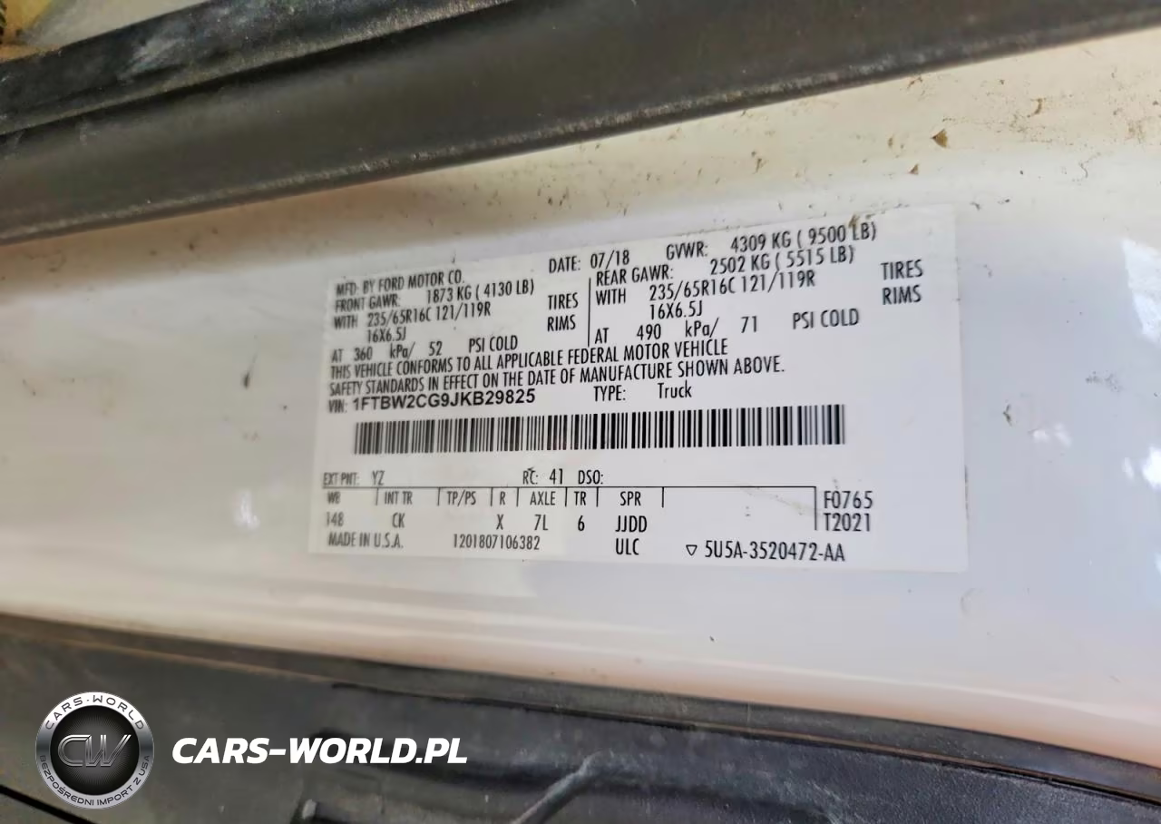 2018 Ford Transit T-350 VIN:1FTBW2CG9JKB29825 - 13