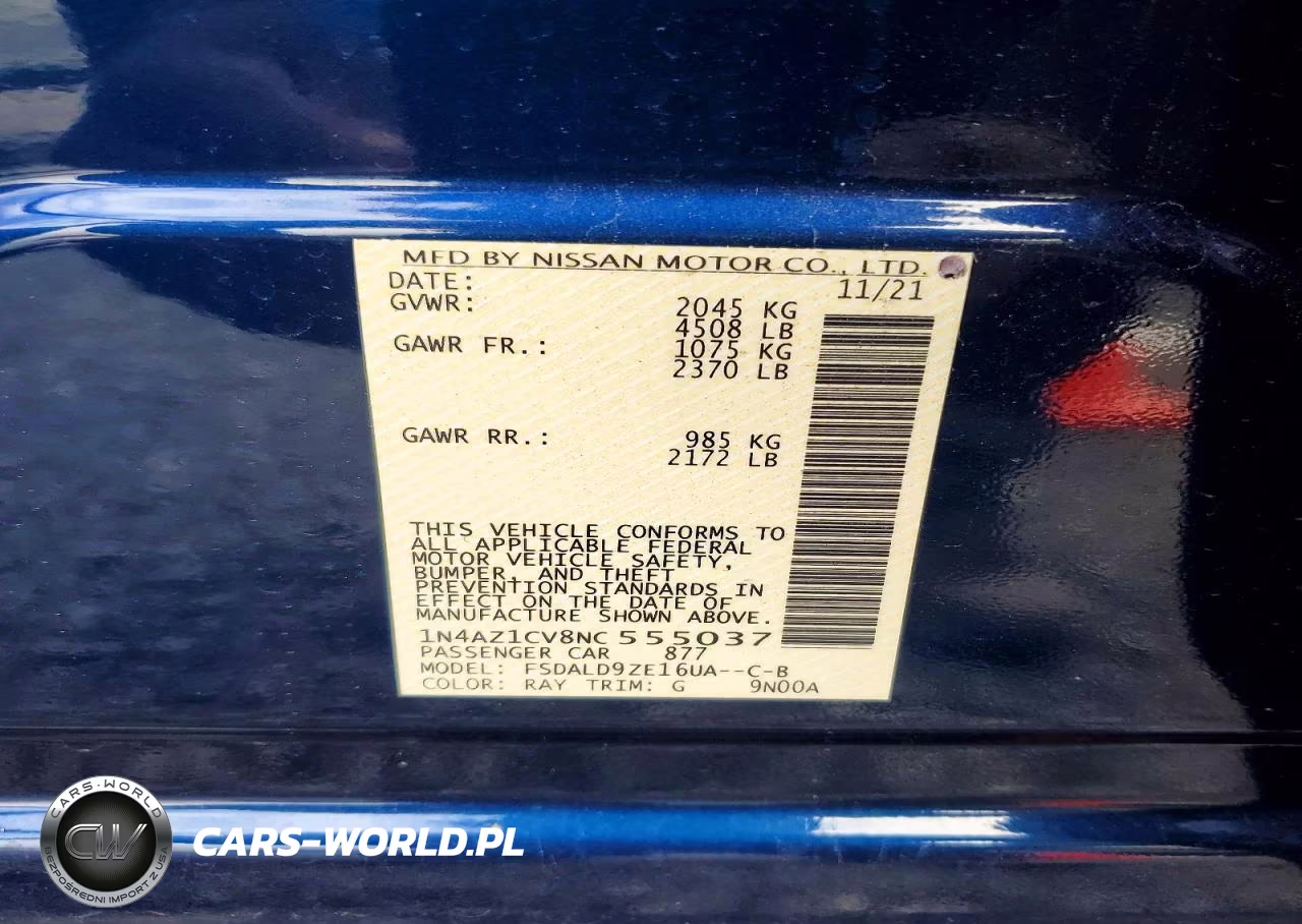 2022 Nissan Leaf Sv VIN:1N4AZ1CV8NC555037 - 14