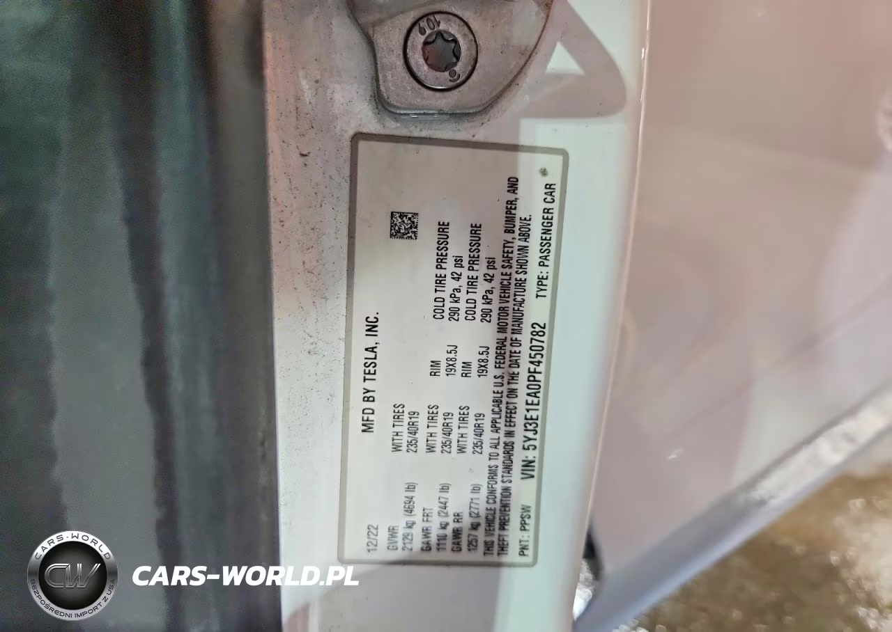 2023 Tesla Model 3 VIN:5YJ3E1EA0PF450782 - 12