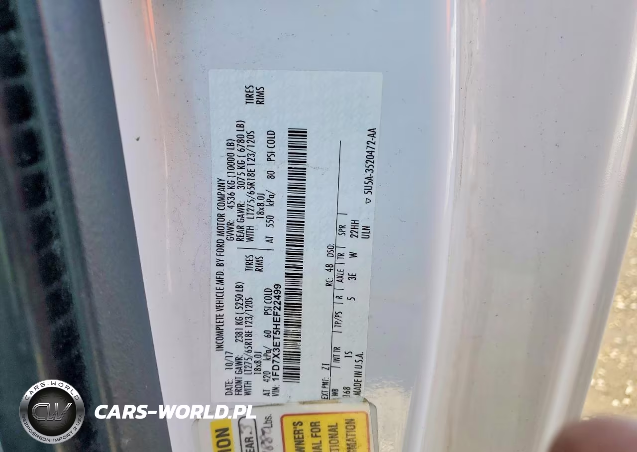 2017 Ford F350 Super Duty VIN:1FD7X3ET5HEF22499 - 12