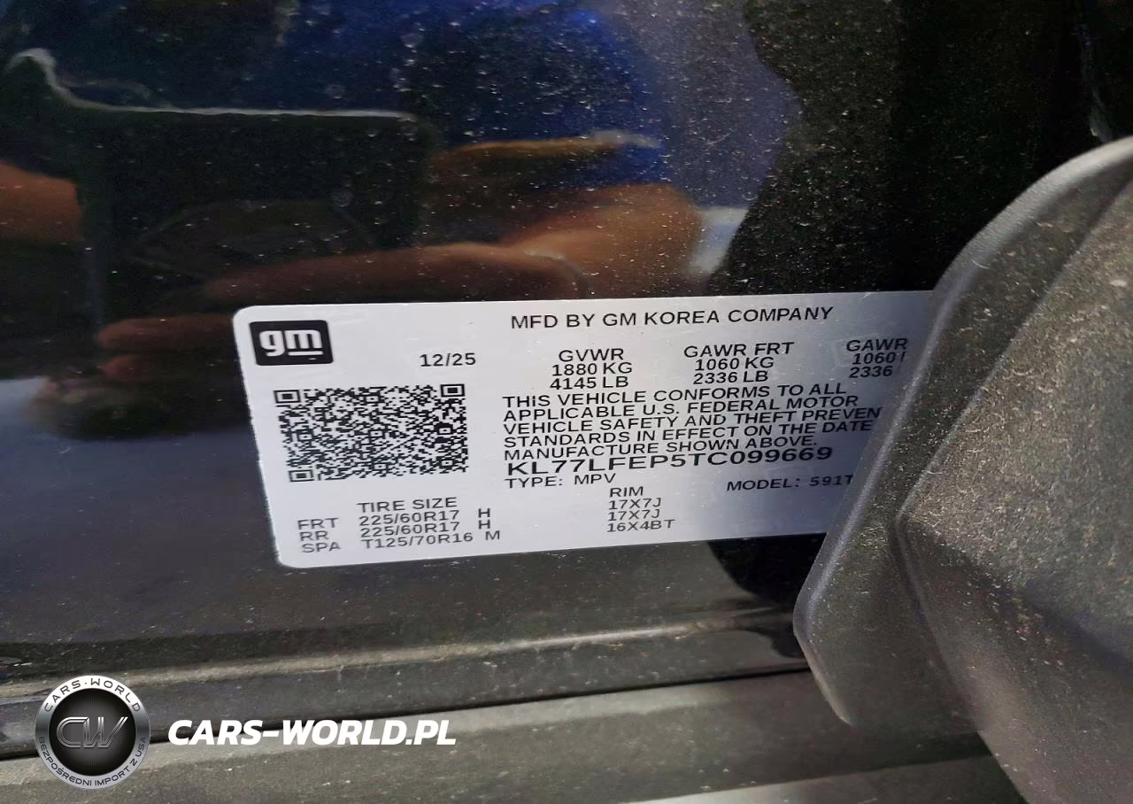 2026 Chevrolet Trax Ls VIN:KL77LFEP5TC099669 - 12
