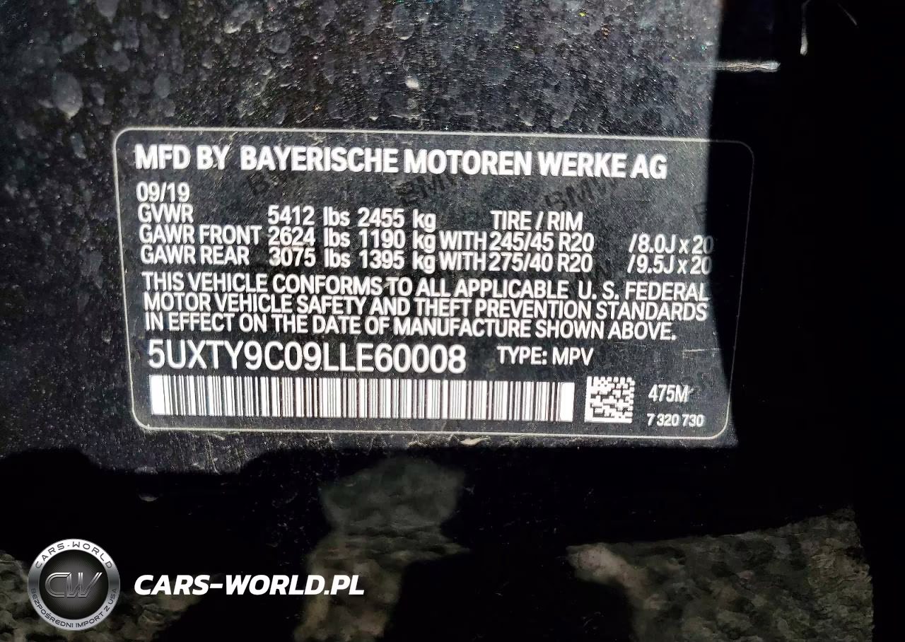 2020 BMW X3 xDrivem40I VIN:5UXTY9C09LLE60008 - 14
