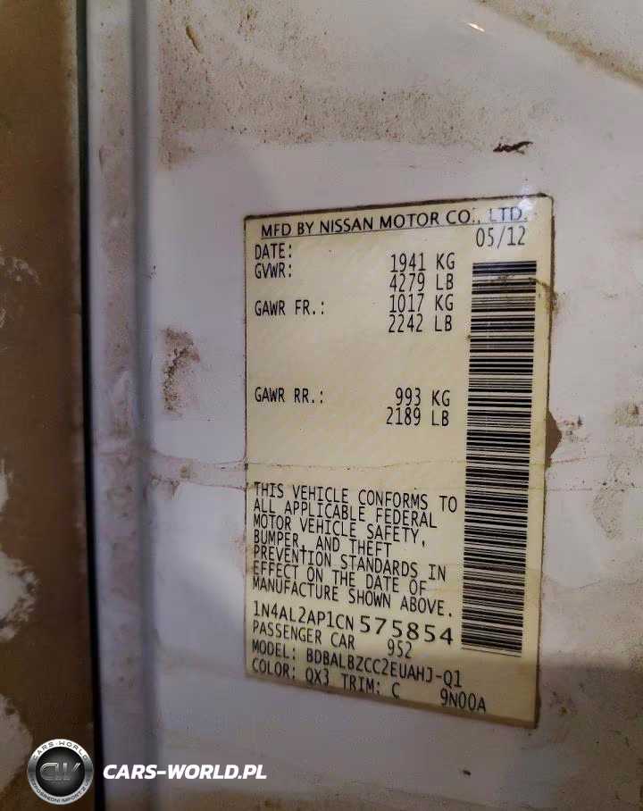 2012 Nissan Altima 2.5 VIN:1N4AL2AP1CN575854 - 12