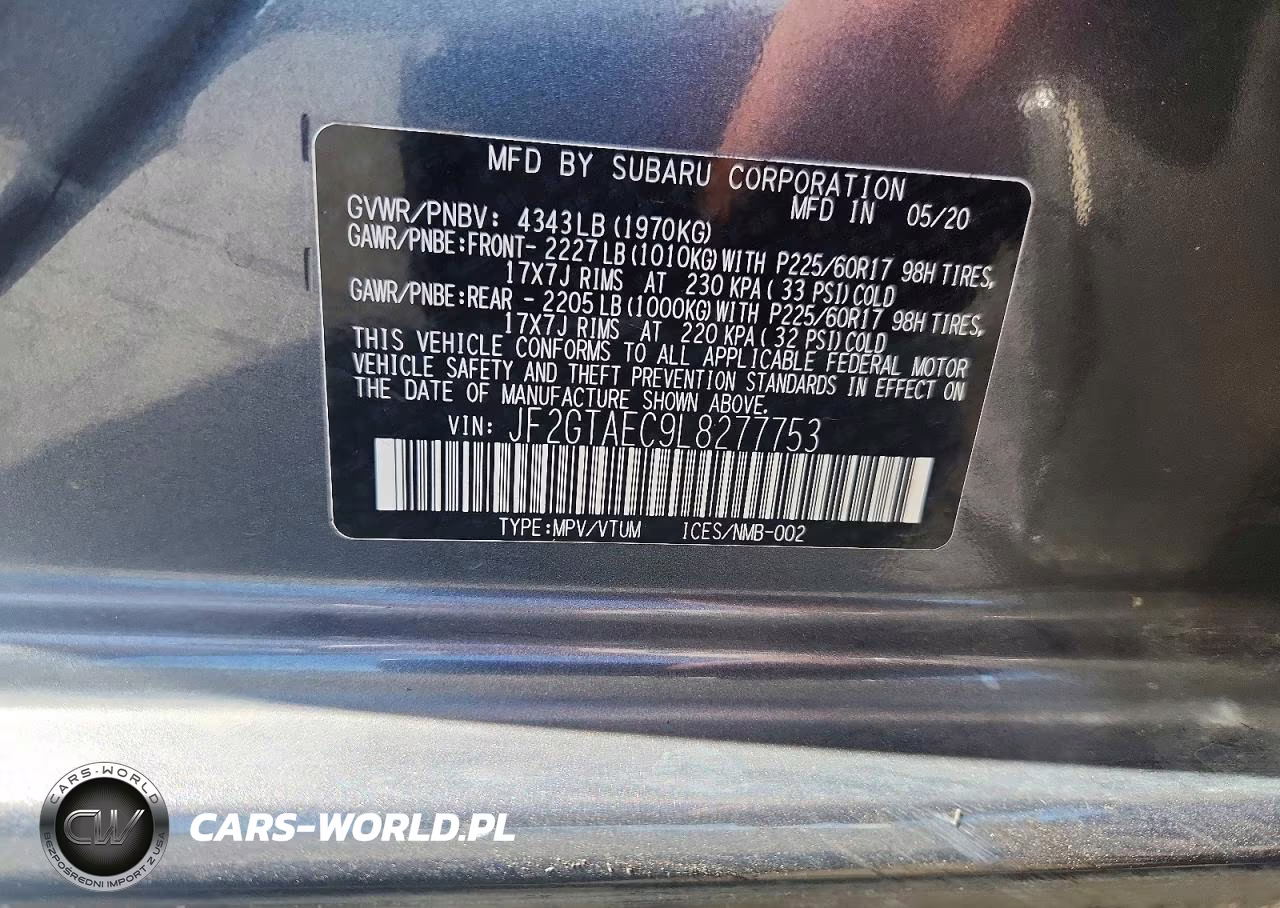 2020 Subaru Crosstrek Premium VIN:JF2GTAEC9L8277753 - 14