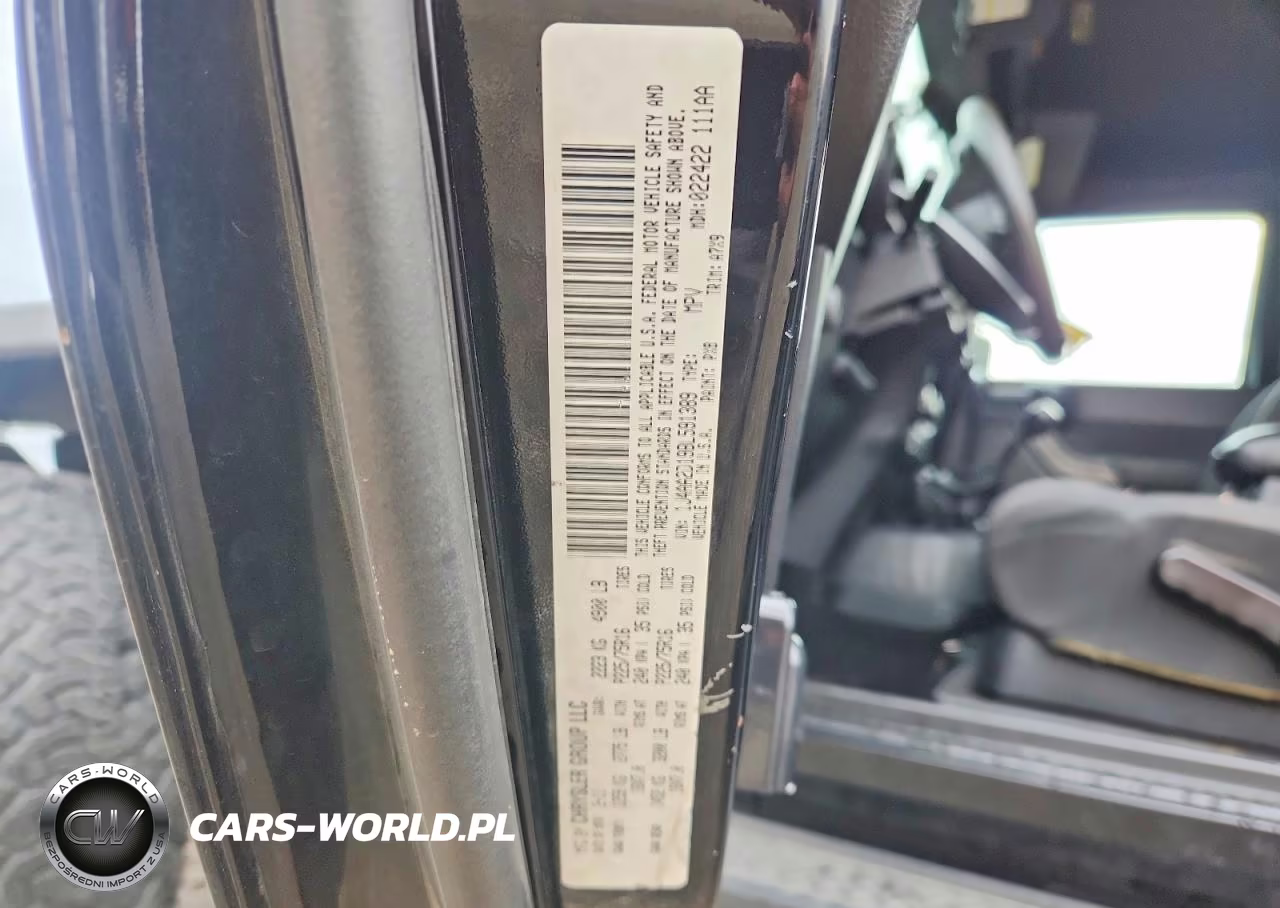 2011 Jeep Wrangler Sport VIN:1J4AA2D19BL591389 - 13