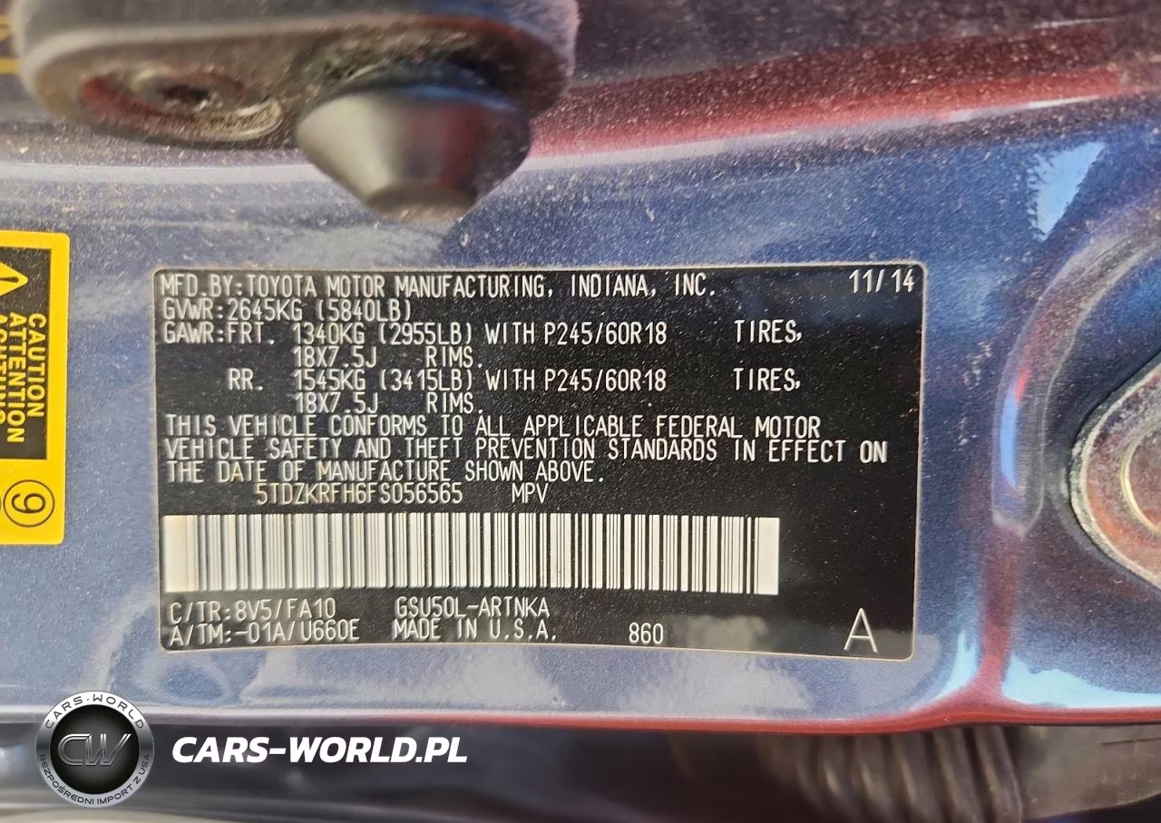 2015 Toyota Highlander Le Plus VIN:5TDZKRFH6FS056565 - 13