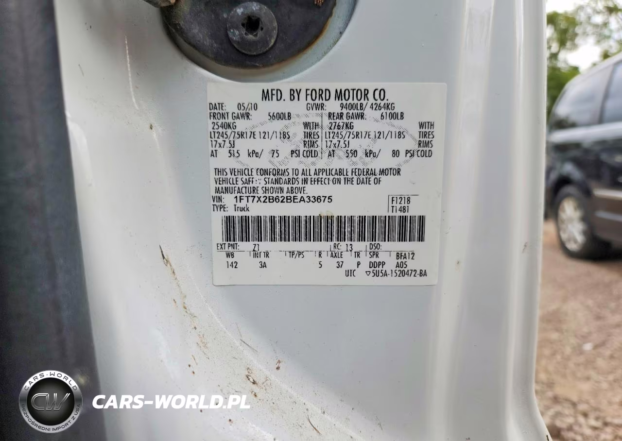2011 Ford F250 Super Duty VIN:1FT7X2B62BEA33675 - 12