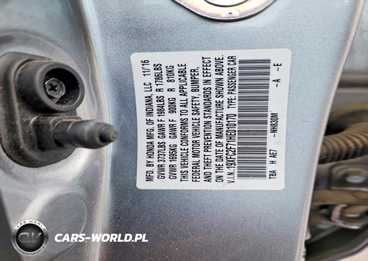 2017 Honda Civic Ex VIN:19XFC2F71HE010170 - 13