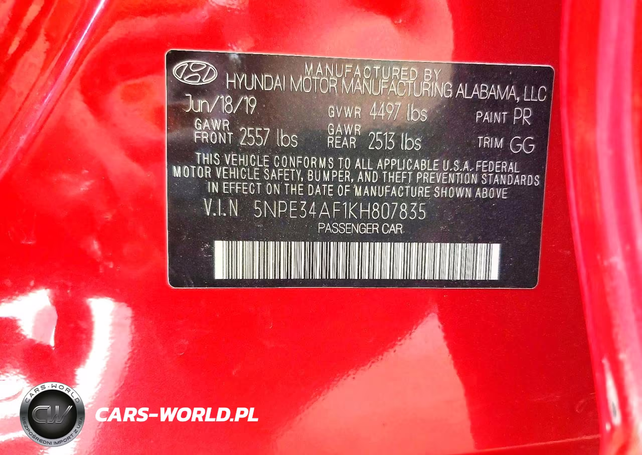 2019 Hyundai Sonata Sel VIN:5NPE34AF1KH807835 - 12