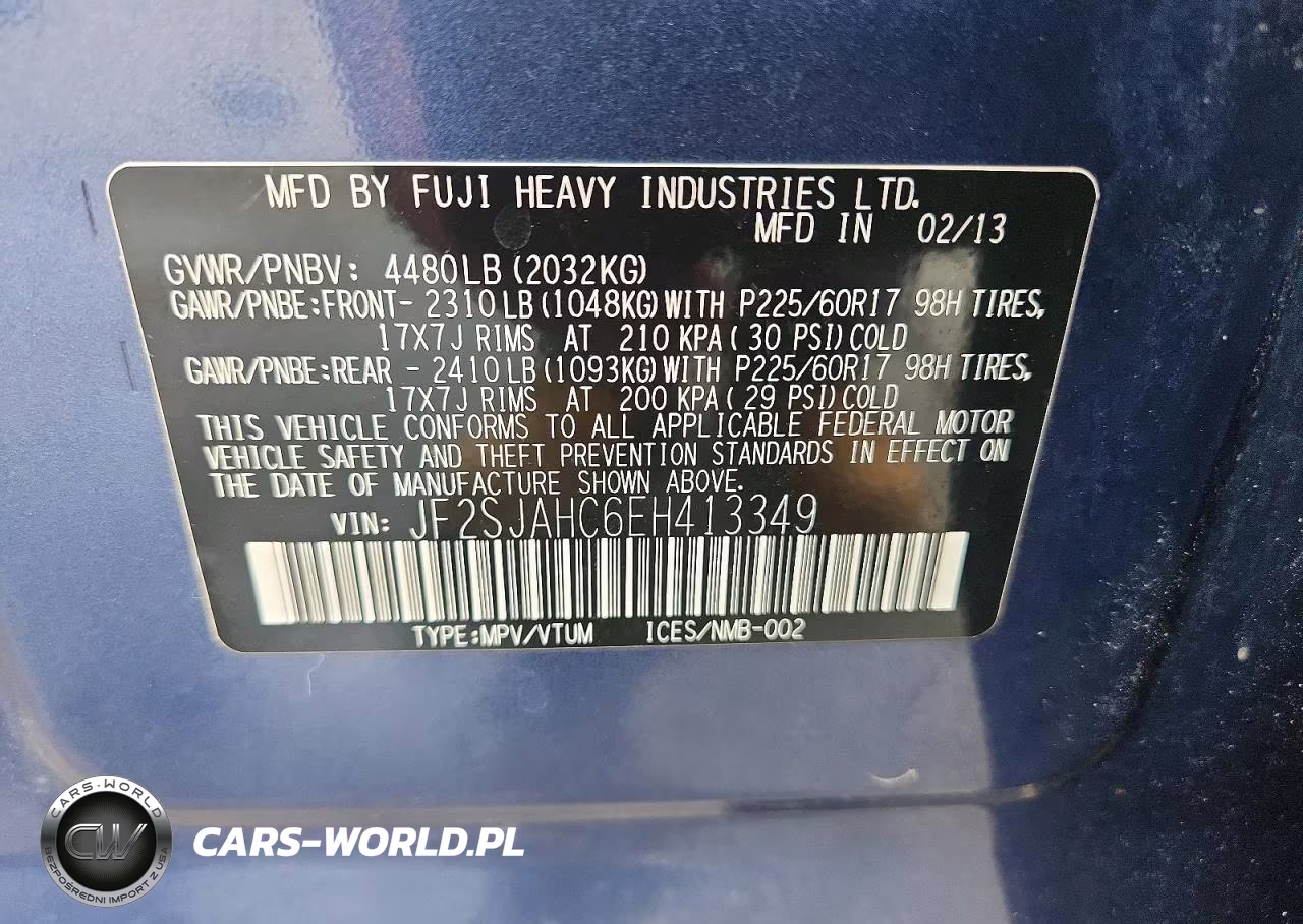 2014 Subaru Forester 2.5I Limited VIN:JF2SJAHC6EH413349 - 13