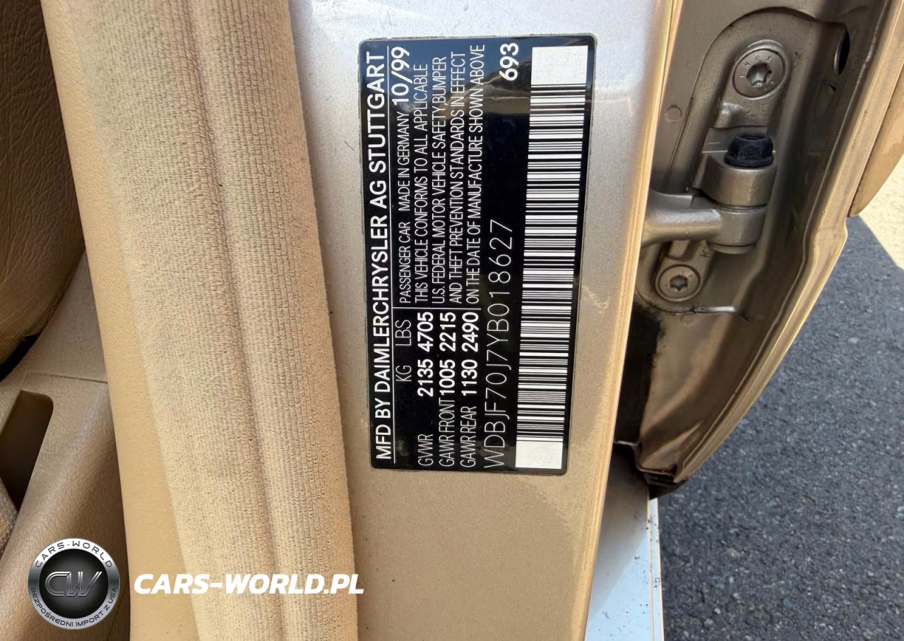 2000 Mercedes-Benz E 430 VIN:WDBJF70J7YB018627 - 10
