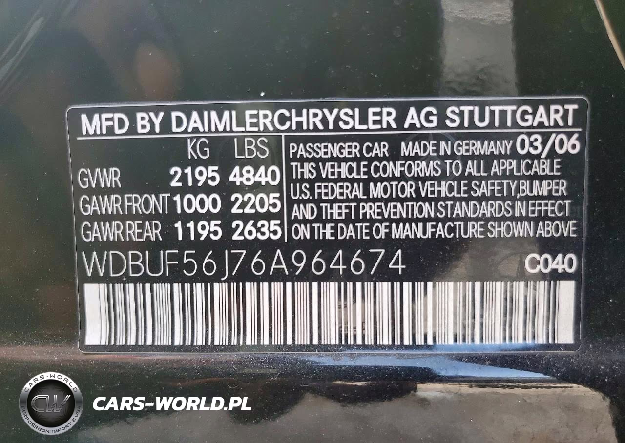 2006 Mercedes-Benz E 350 VIN:WDBUF56J76A964674 - 13