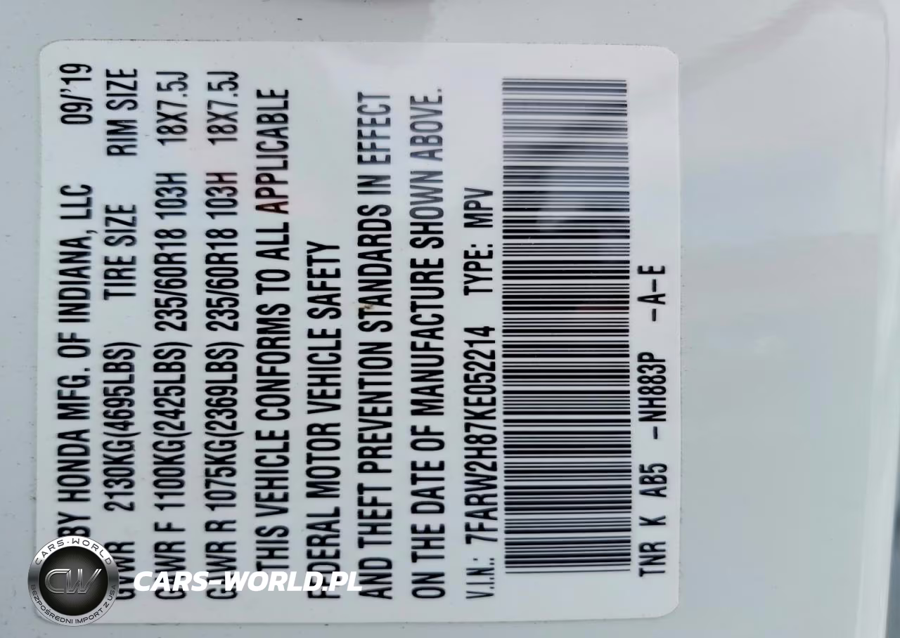 2019 Honda Cr-V Exl VIN:7FARW2H87KE052214 - 13