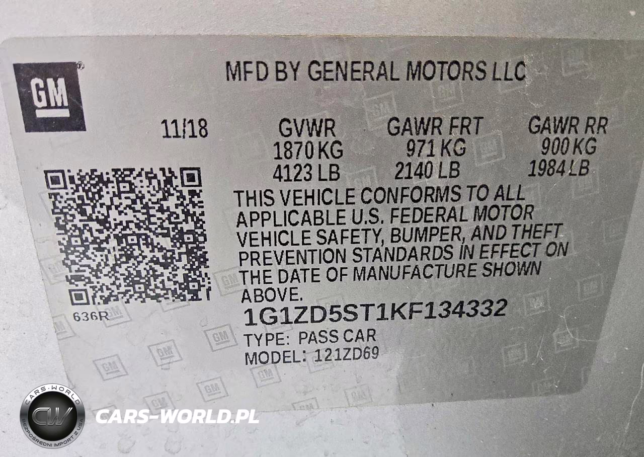 2019 Chevrolet Malibu Lt VIN:1G1ZD5ST1KF134332 - 12