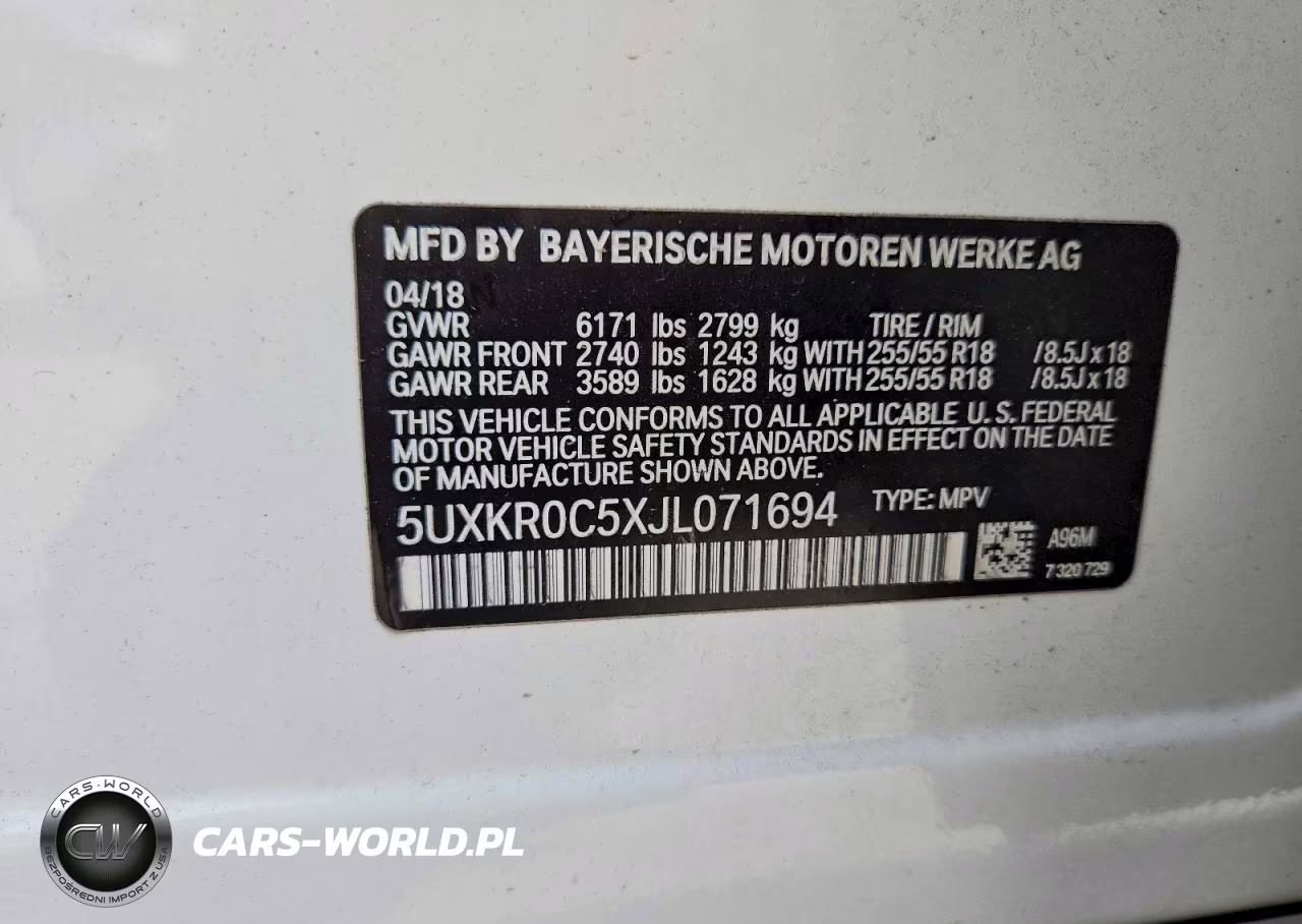 2018 BMW X5 xDrive35I VIN:5UXKR0C5XJL071694 - 12
