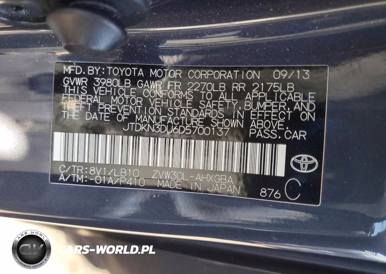 2013 Toyota Prius Four VIN:JTDKN3DU6D5700137 - 12