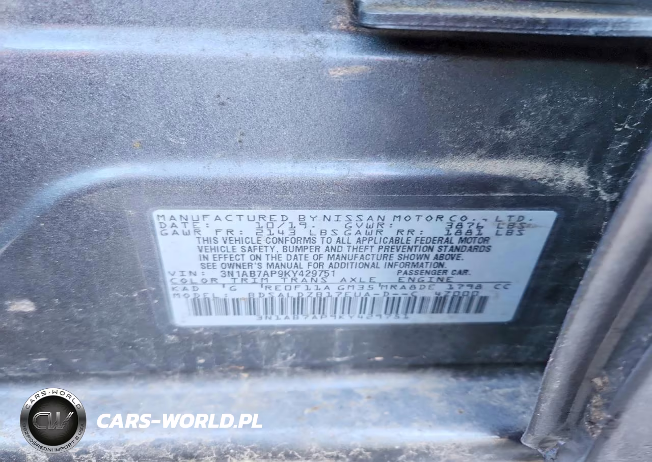 2019 Nissan Sentra Sv VIN:3N1AB7AP9KY429751 - 12