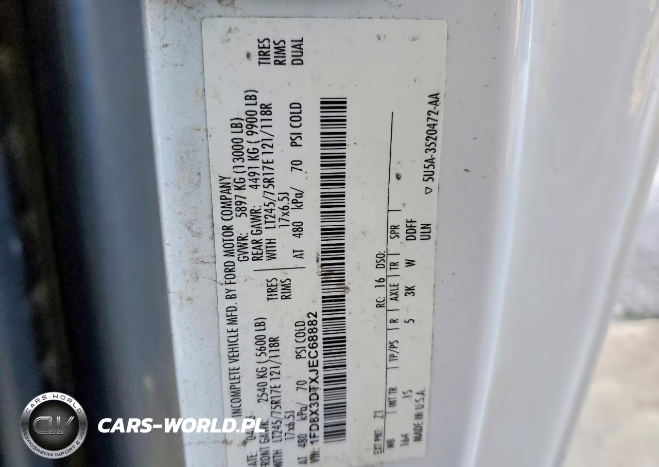 2018 Ford F350 Super Duty VIN:1FD8X3DTXJEC68882 - 12