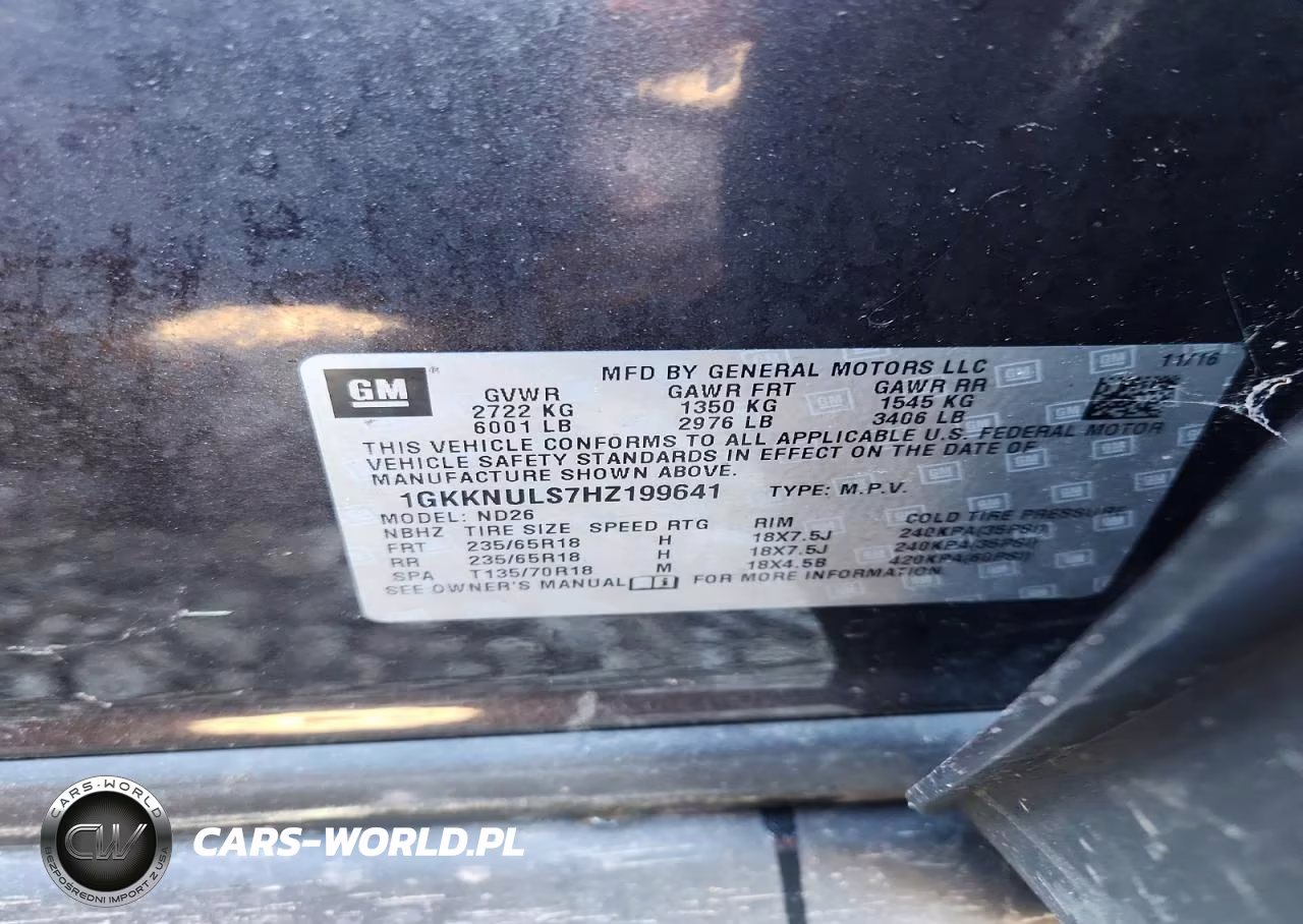 2017 GMC Acadia Slt-1 VIN:1GKKNULS7HZ199641 - 13
