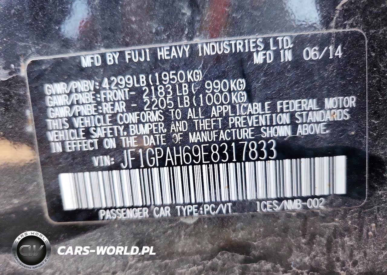 2014 Subaru Impreza Limited VIN:JF1GPAH69E8317833 - 13