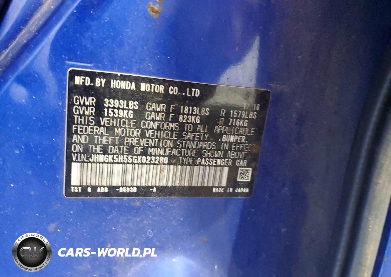 2016 Honda Fit Lx VIN:JHMGK5H55GX023280 - 14