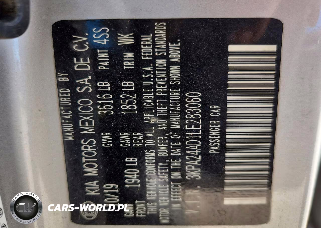 2020 Kia Rio Lx VIN:3KPA24AD1LE283060 - 13